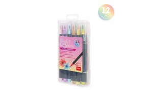 LEGAMI BUMA0002 BRUSH MARKERS SET/12 PASTEL COLOURS